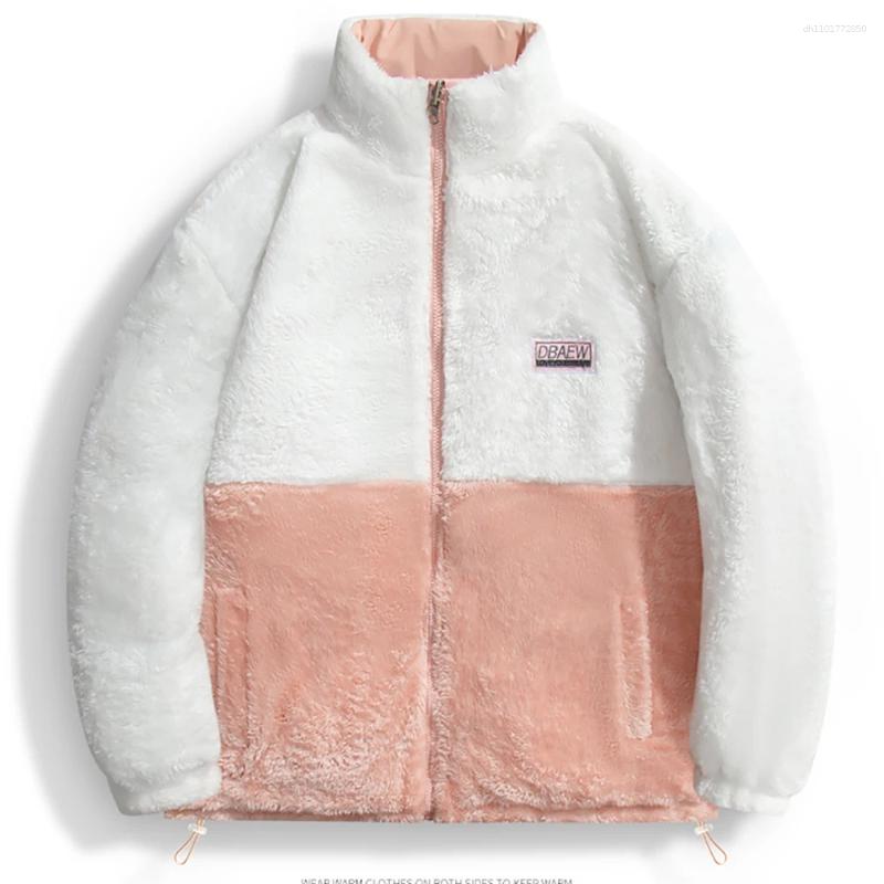 Men's Down Casual Double-sided Loose Padded Jackets High Quality Versatile Lambskin Fleece Coat Winter Thick Warm Outerwear For Male