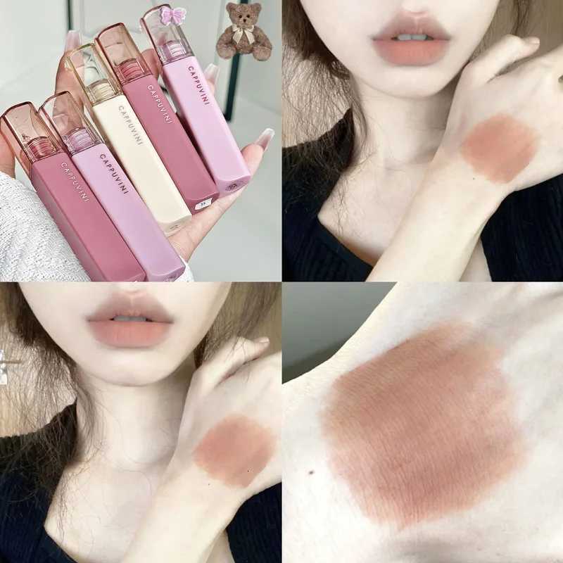 Silky Velvet Lip Gloss Matte Lip Mud Waterproof Non-Stick Cup Lip Glaze Smudge Proof Not Fade Liquid Lipstick Korean MakeupT251110