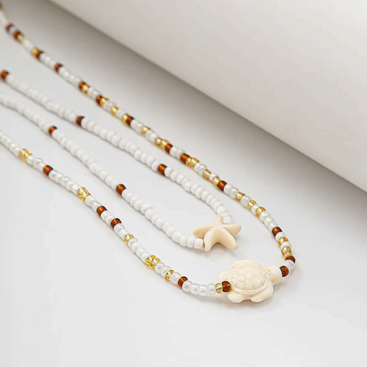 Bohe bead elastic waist belly chain starfish pendant suitable for fashionable summer beach belt bikini bead jewelry Y033 X250410