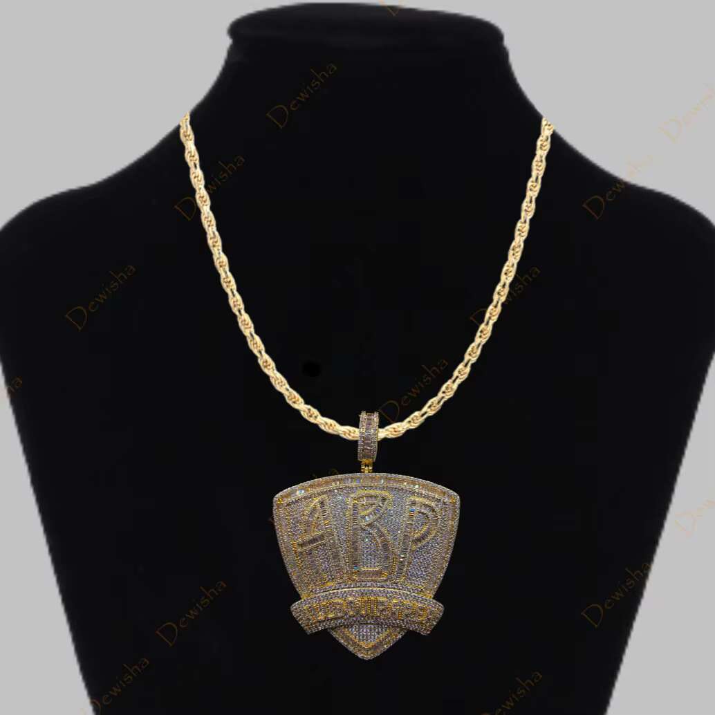 Custom 925 Silver Luxury Moissanite Pendant for Woman Moissanite Diamond Hip Hop for Men