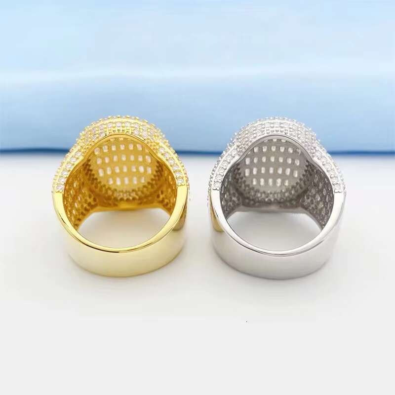 Luxury 925 Sterling Silver Ring Gold Plated Moissanite Engagement Rings Jewelry Women Men