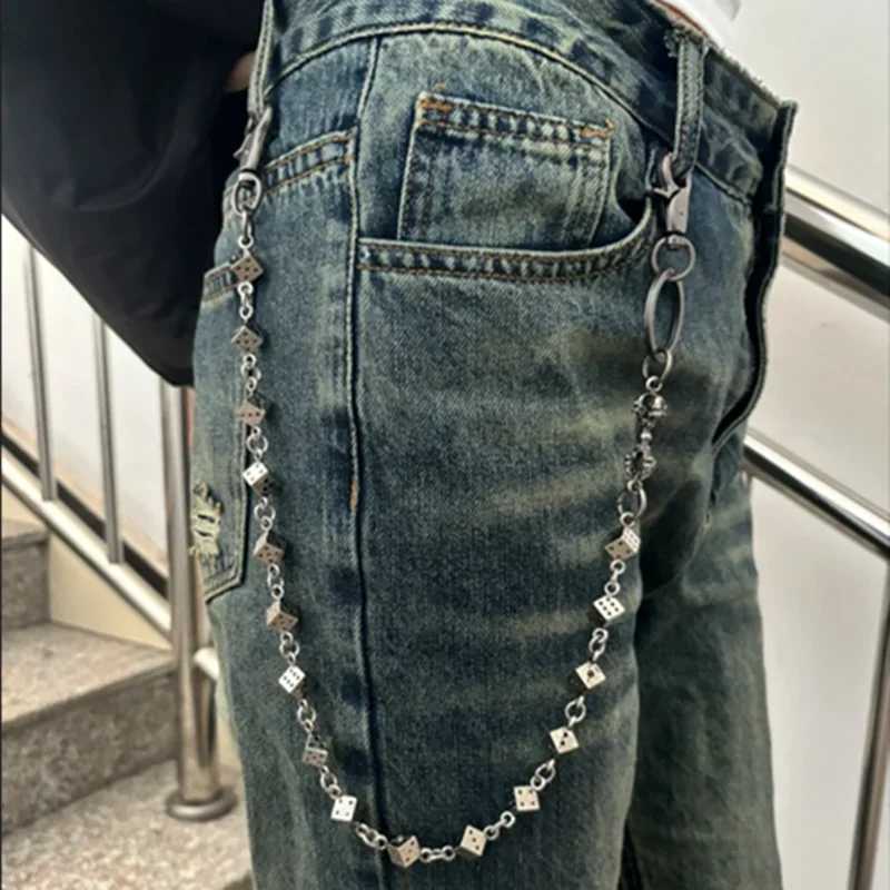 59CM Retro Punk D with Pants Waist Chain Mens Cool Jeans Chain Keychain Wallet Chain Gothic Bicycle Fashion Accessories X250410