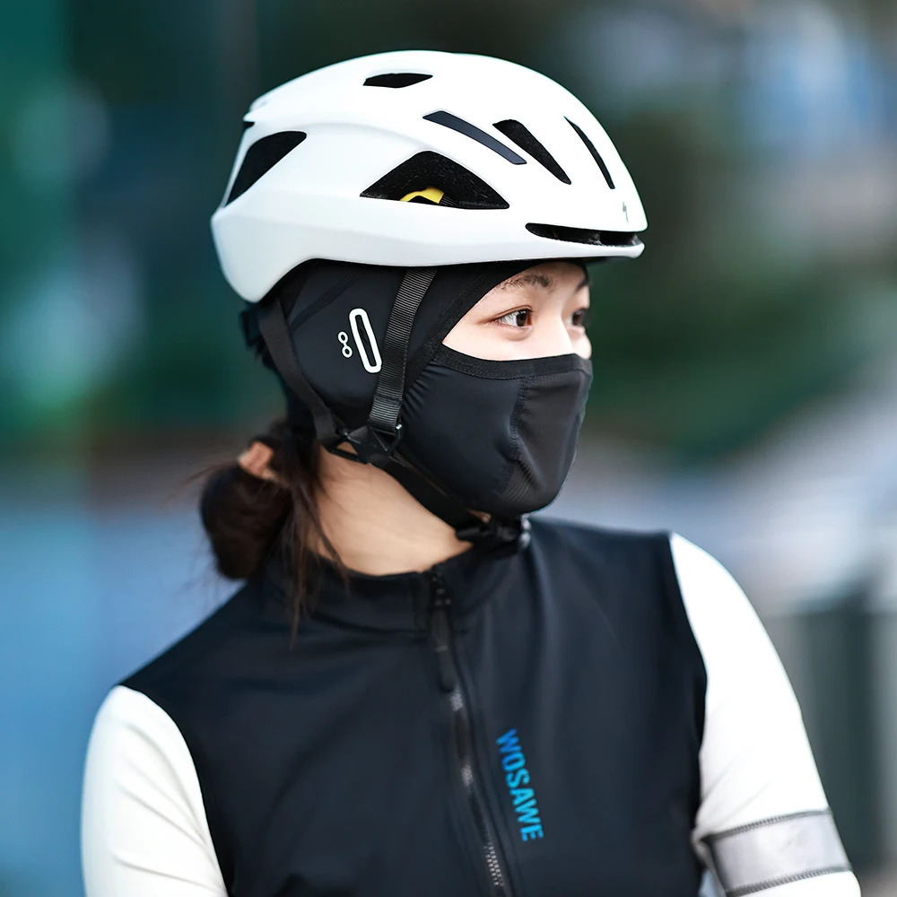 WOSAWE Bicycle Hat with Face Mask Summer Silk Sunshade Mens Womens Balaclava Hiking Motorcycle Bicycle Helmet Windproof Riding Hat 250408