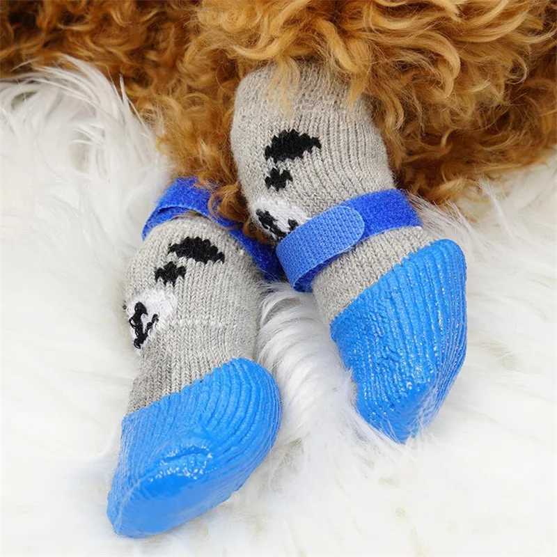 New Arrival Dogs cats boots socks waterproof dog shoes rain boots snow pet boots anti slip mini dog socks adjustable drag Z250410