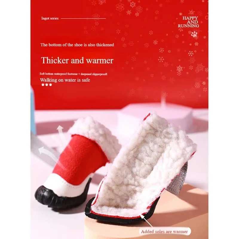 New Arrival 4pcs dog shoes for winter comfort and warmth pet dog Chihuahua rain boots waterproof outdoor anti slip puppy sports shoes Z250409