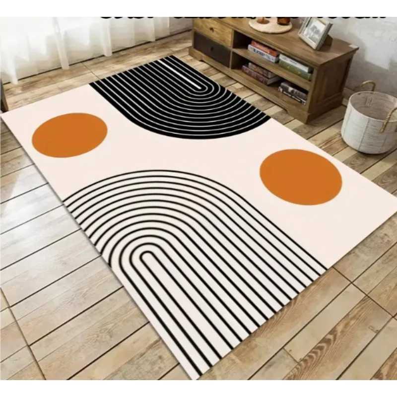 Geometric Abstract Area Carpet Warm Living Rooms Bedrooms Baby Rooms Terraces Bedroom with Geometric Patterns Carpet Decoration Y251110