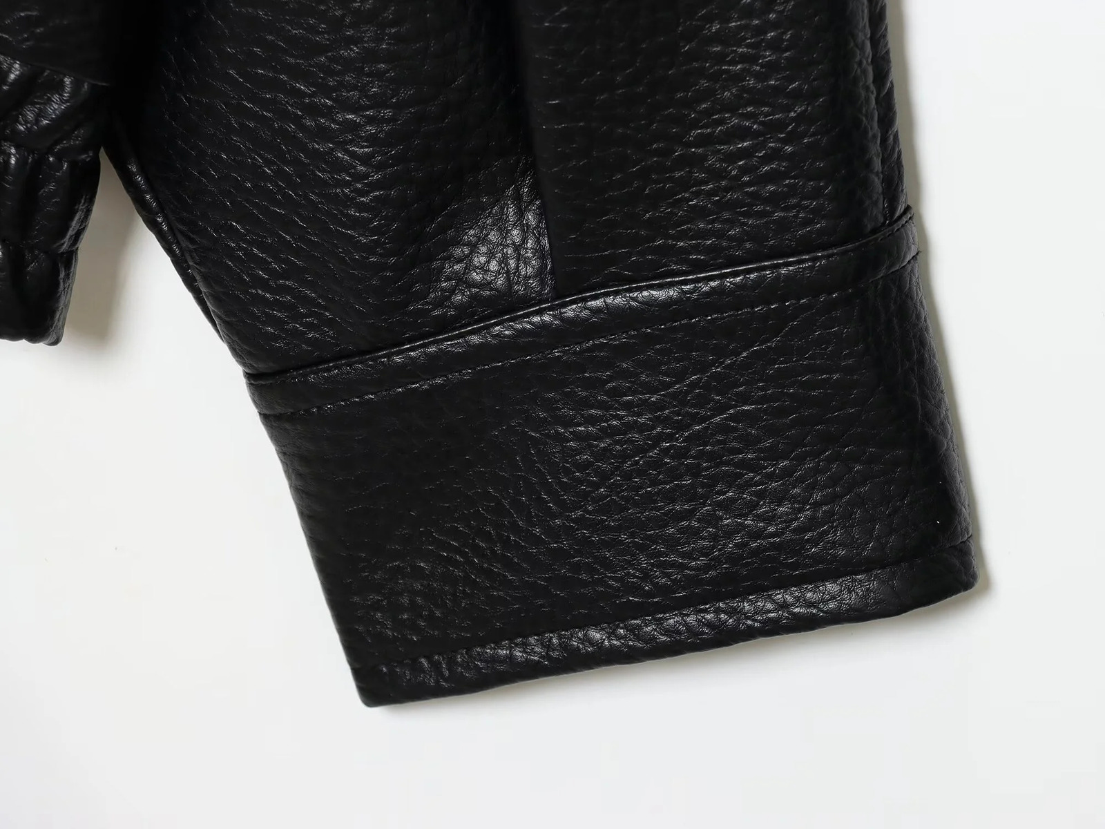 autumn womens casual fashion simple long sleeved faux leather stand up collar jacket 251110