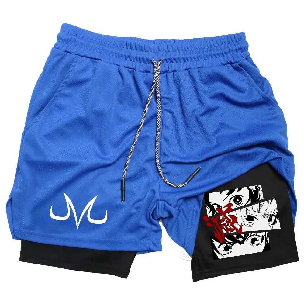Mens Fitness 2-in-1 Towel Shorts Quick Drying Gym Exercise Summer Running Breathable Double Layer Printed Shorts M-3XL X250410