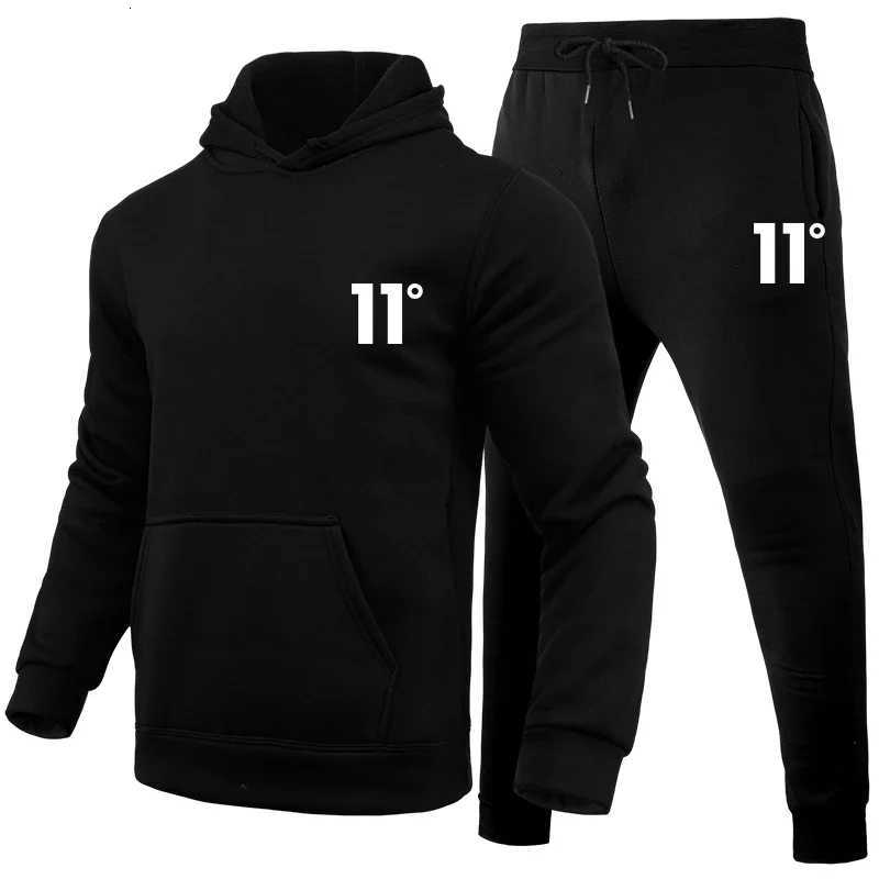 Simple Fashion Outdoors Mens Tracksuit Sports Daily Jogging Hot Sale Men Comfortable Hooded Sportswear and Sweatpants Man Suits W251110
