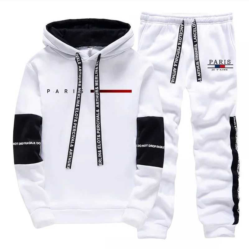 Autumn Winter Mens Tracksuit Print Casual Sweatshirts Sportswear Outdoors Sports Jogging Mens Clothing Single Piece Hoodie Pants W251110