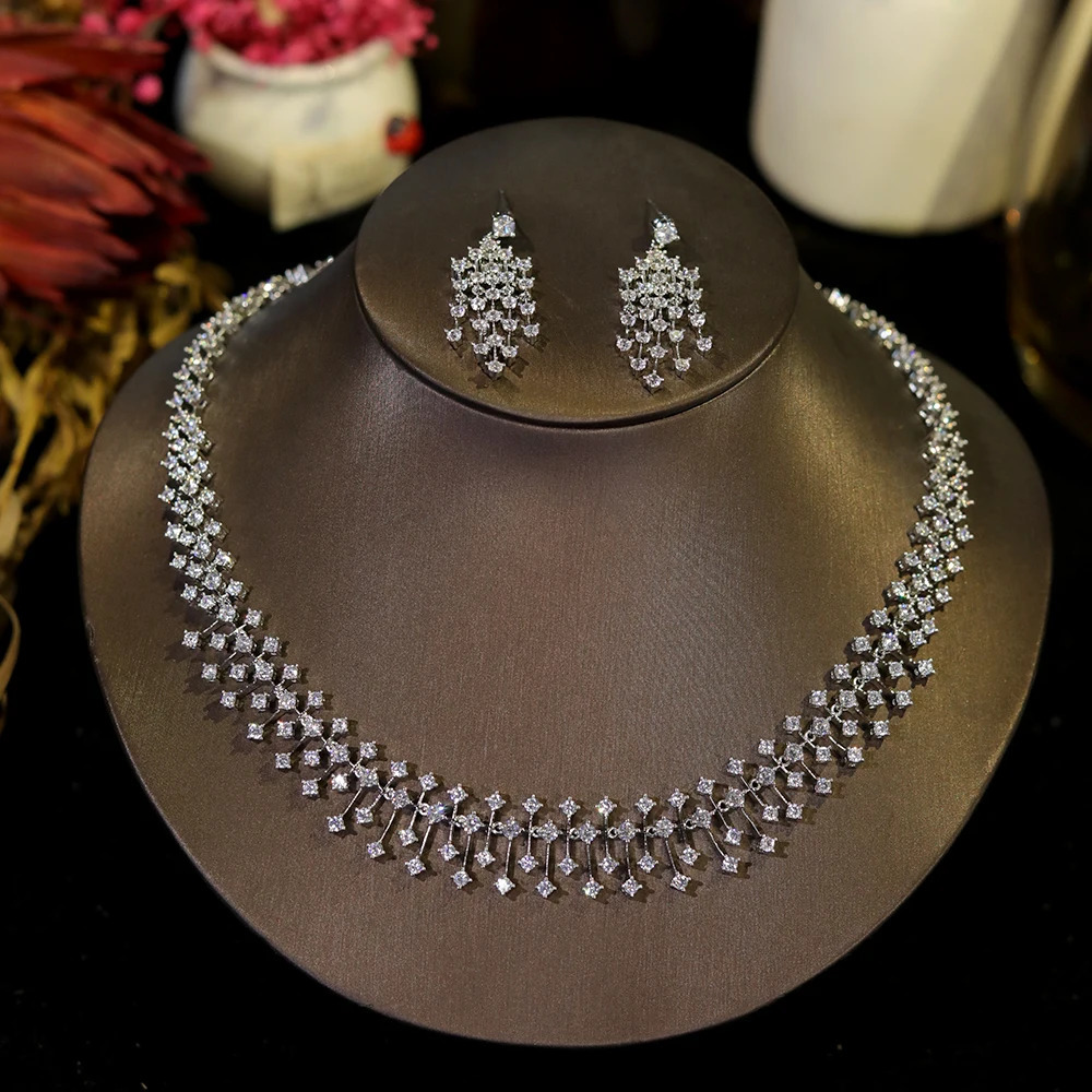 ASNORA Fashion CZ Bride Indian Jewelry Set for Women Water Drop Wedding Choker Necklace Girlfriend birthday Gifts X0520 250409