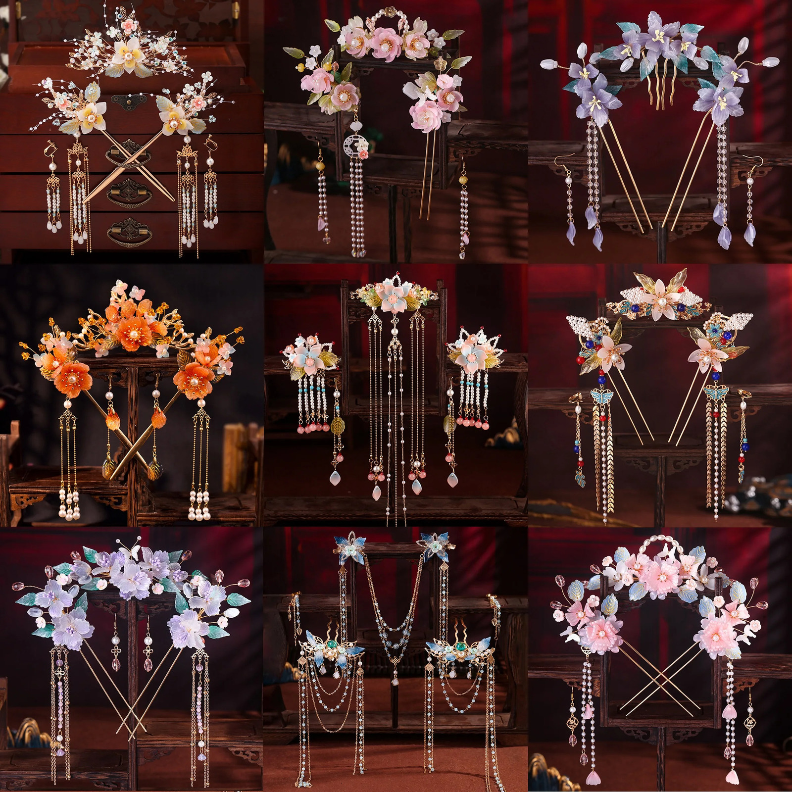 Home>Products>China Long Hair>Long Flow Su Step Shake Retro Pearl Hairpin 250409