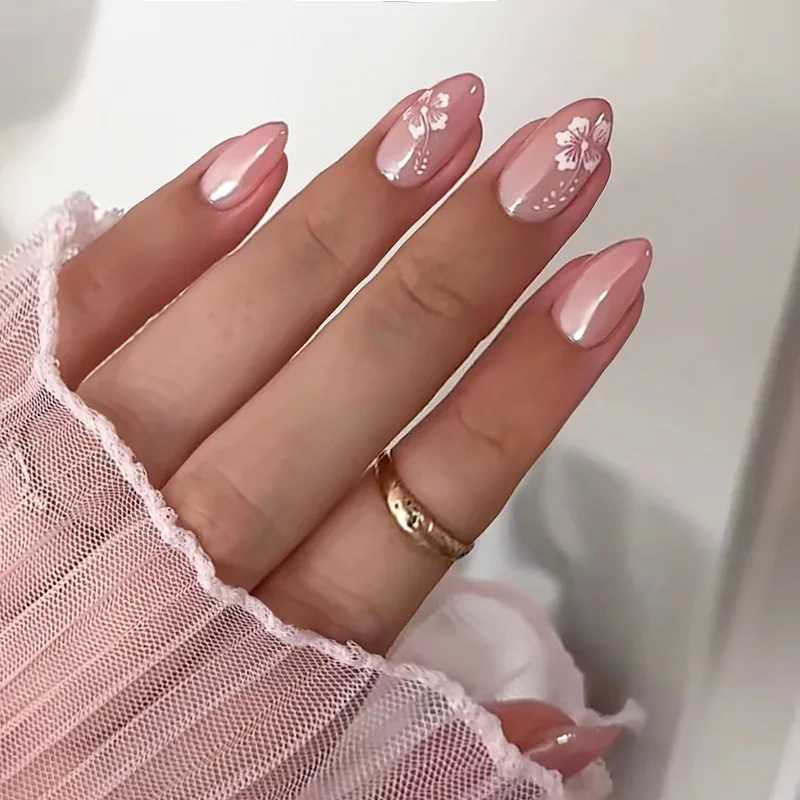 24 pieces of 3D pressed nails cherry nail embossing summer nails cute nails fake nails cheap nail embossing African nails W250410