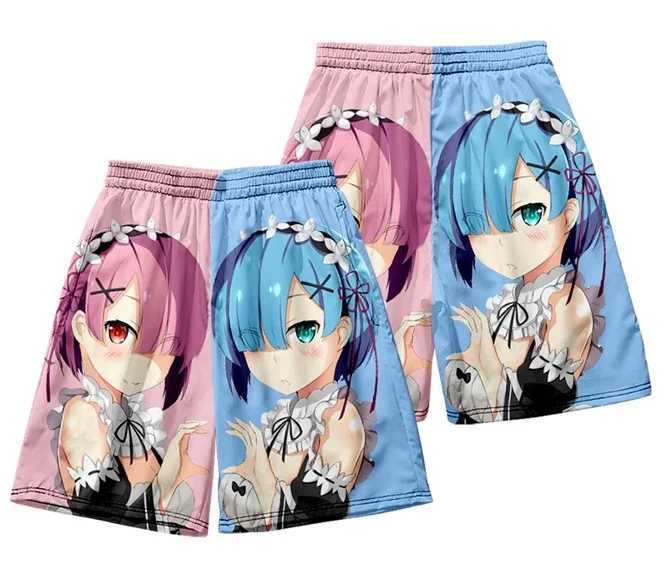 Life in Another World Begins from Scratch - Ram and Rem in Anime Boys Swimming Shorts X250410