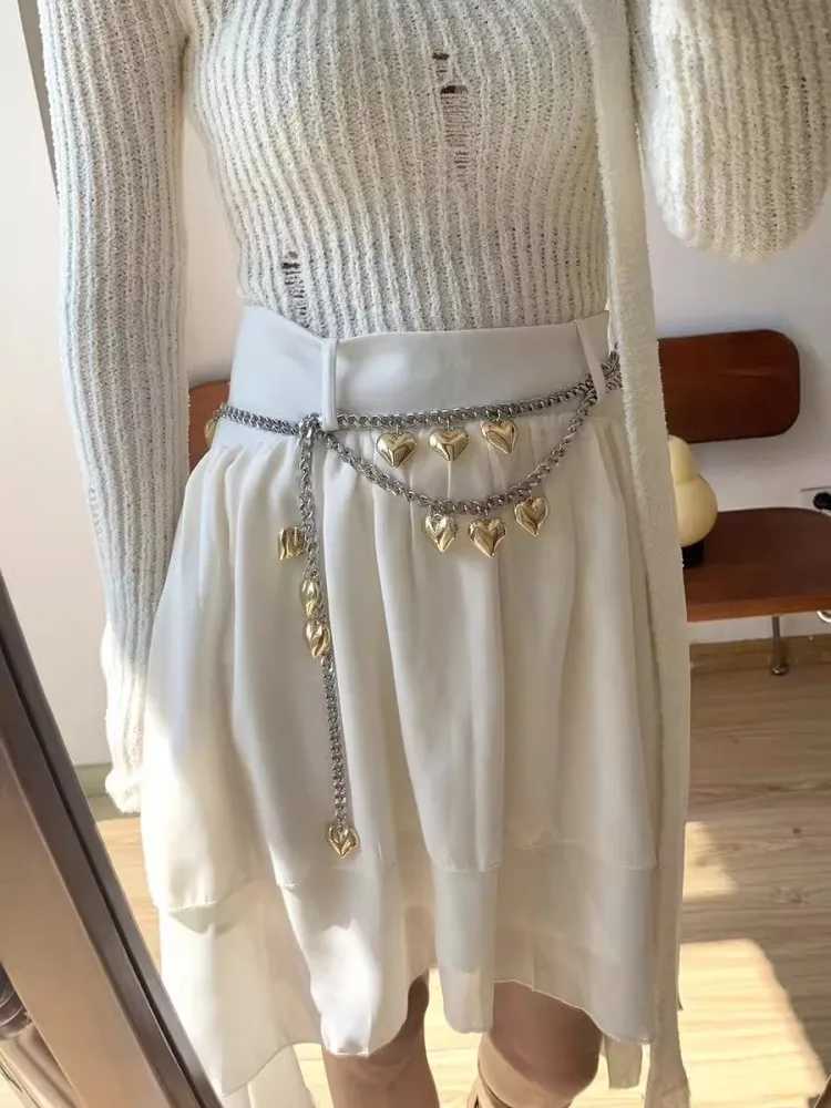 Design personalized pendant waist chain fashion accessory belt street womens metal belt X250410