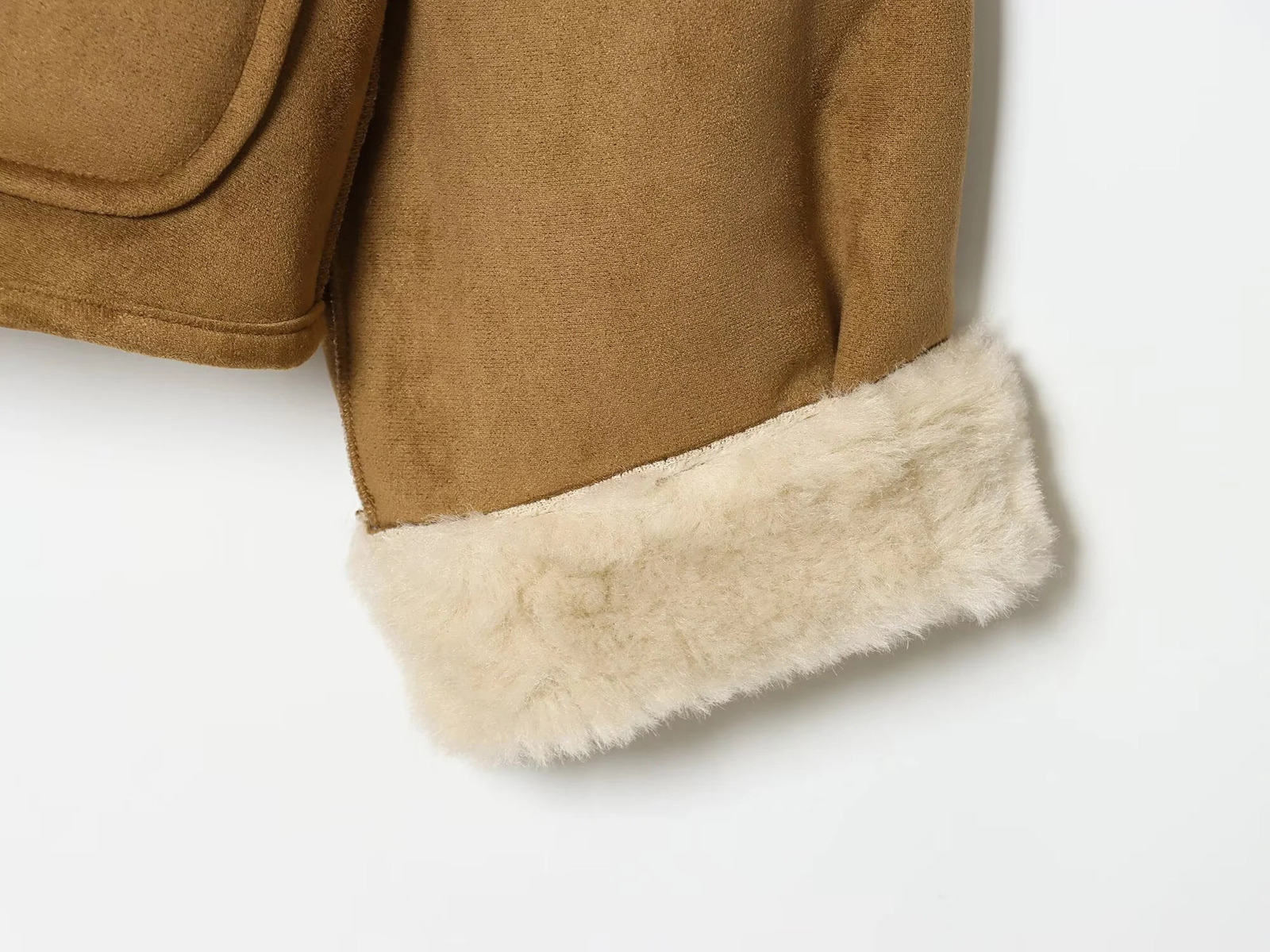 Wearing lamb wool on both sides thickened fur onepiece short jacket autumn and winter for warmth 251110