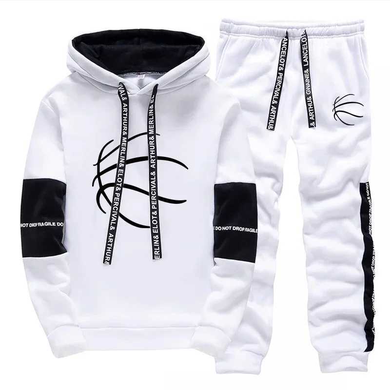 Running Mens Tracksuit Casual Print Sweatshirts New Sports Jogging Mens Clothing Basketball Sportswear Single Piece Hoodie Pants W251110
