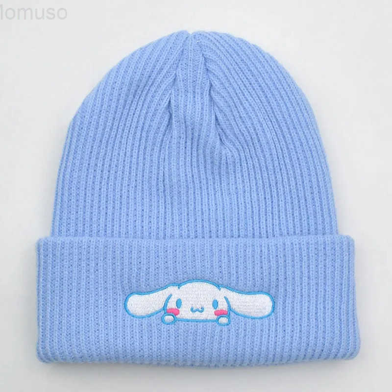 Sanrio Kuromi Hello Kitty Winter Hat Melody Cinnamoroll Pochacco Japanese Beanie Outdoor Warm Knit Women Vintage Female Gift H251110