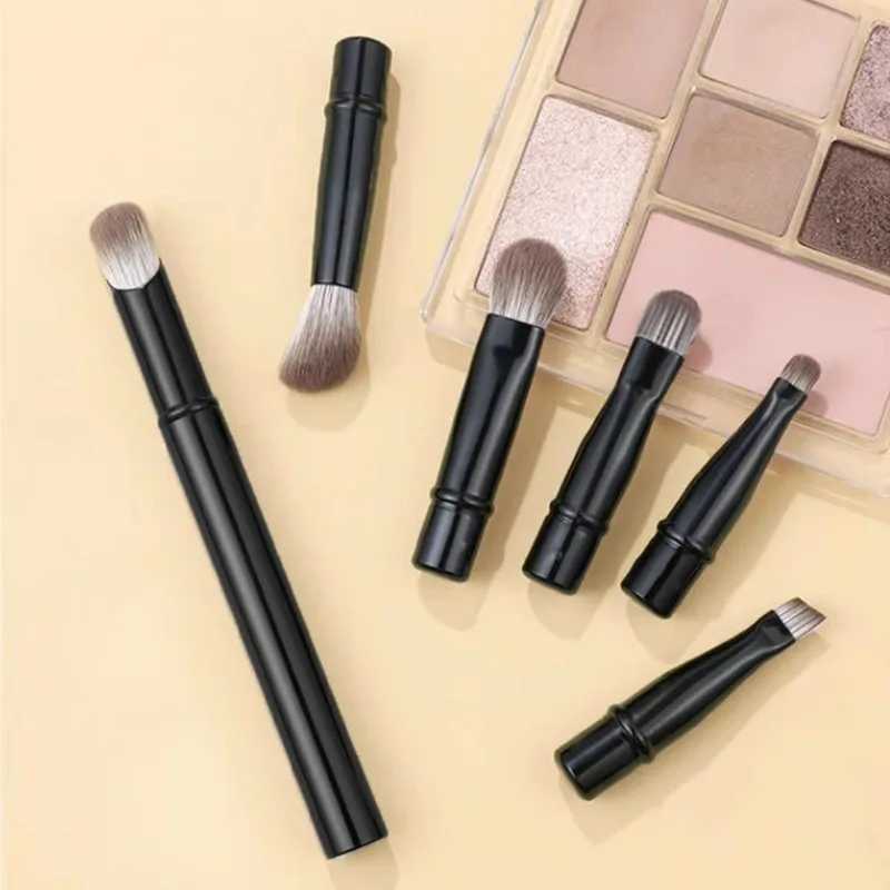 6pcs/set Portable Makeup Brush Replacement Brush Head Eyeshadow Eyeliner Lip Liner Brushes Mini Detail Eye Makeup Tools L251110
