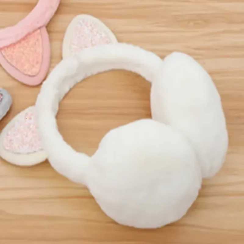 New Lovely Winter Warm Cat Ear Warmers Glitter Ears Plush Earmuffs for Women Playful Girls Ear Muffs Cold Protection Warm Hot W251110