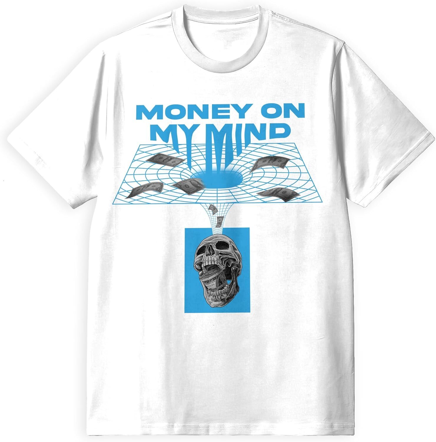 T shirt for Mens AJ 3 Lucky Shorts 3s Blue Shirt, Money Mind, Shirts Match Sneakers 2D Sneaker Graphic Tee Casual Tops Clothes Short sleeve cool