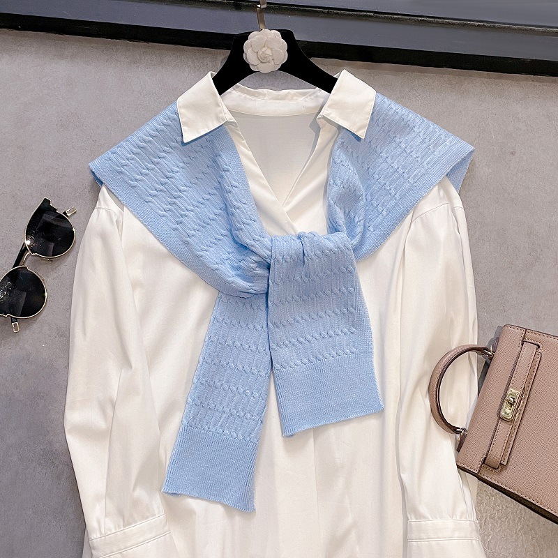 K357 2025 Korean knitted women's solid color shawl outer wear temperament high-end twist classic soft fashion all-match style