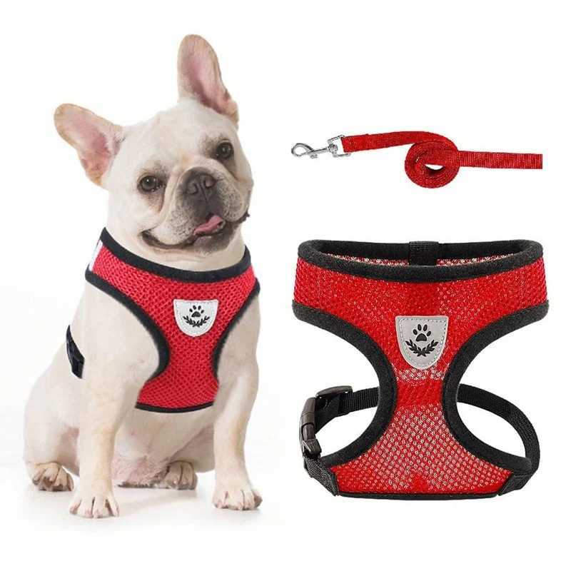 Summer Cat Dog Harness Lead Leash Adjustable Vest Polyester Mesh Breathable Harnesses Reflective for Small Dog Cat Lesah J251110