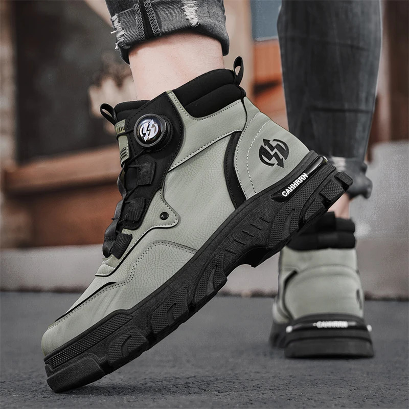 CYYTL Boots Winter Mens Shoes Casual Cowboy Combat Tactical Motorcycle Chelsea Ankle Work Leather Outdoor Hiking 251107