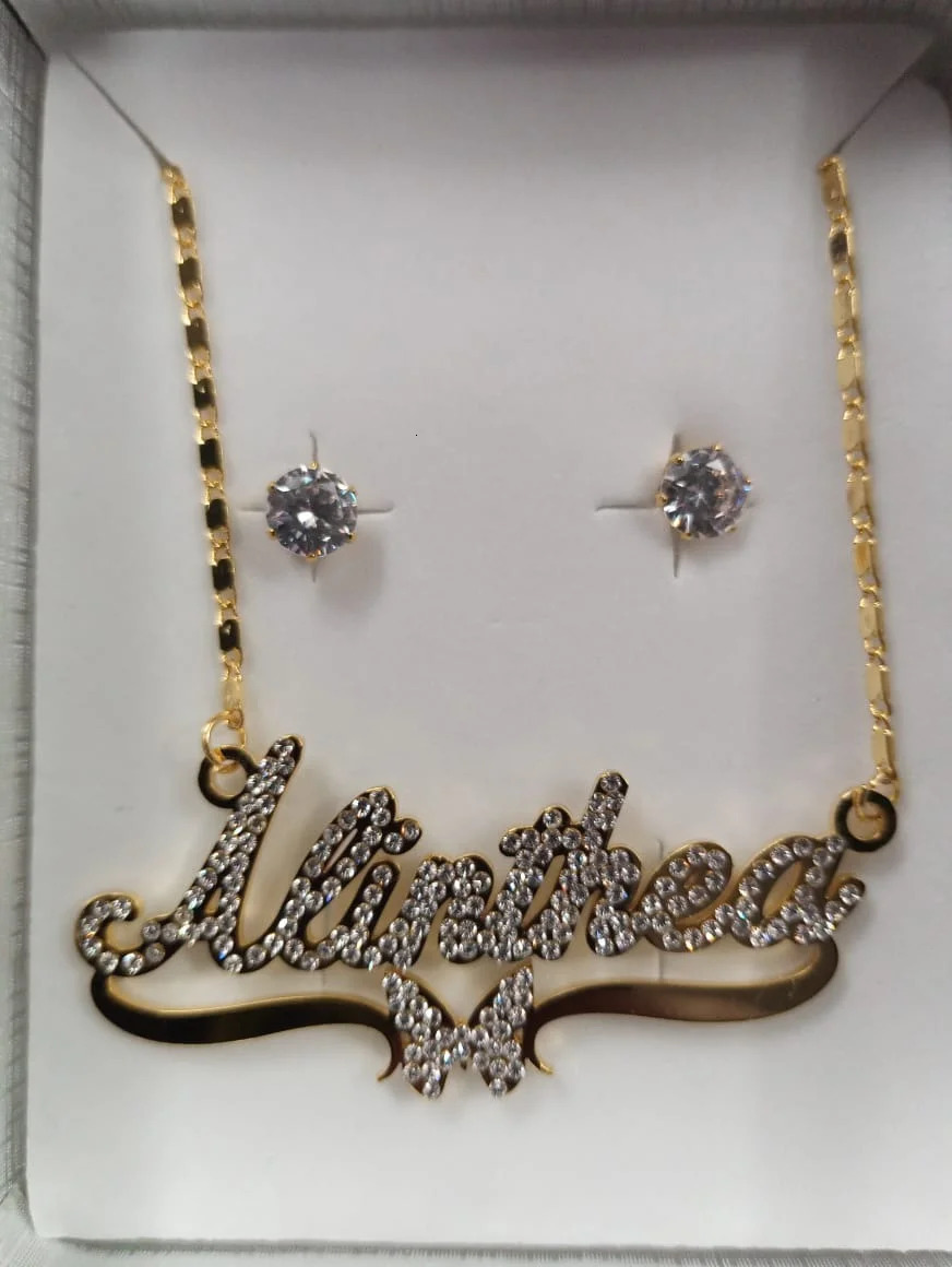 DOREMI Butterfly Pendant Letters Necklace for Women Stainlesss Custom Chain Jewelry Children Personalized 250409