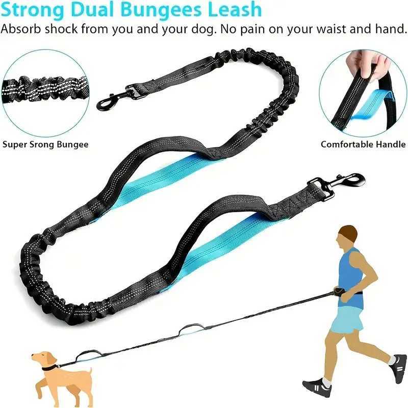 Stay Hands-Free Safe with Our Adjustable Dog Running Leash - Perfect for Medium Large Dogs J251110
