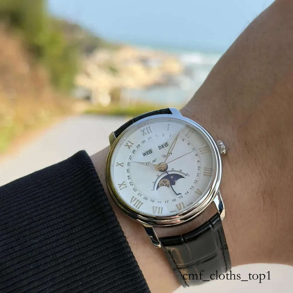 Blancpaine Watch Designer Men Air Command Watches Top Quality Chronograph Movement Menwatch 42.5Mm All Dial Work Leather Strap Fashionable Luxury Watch 1eb