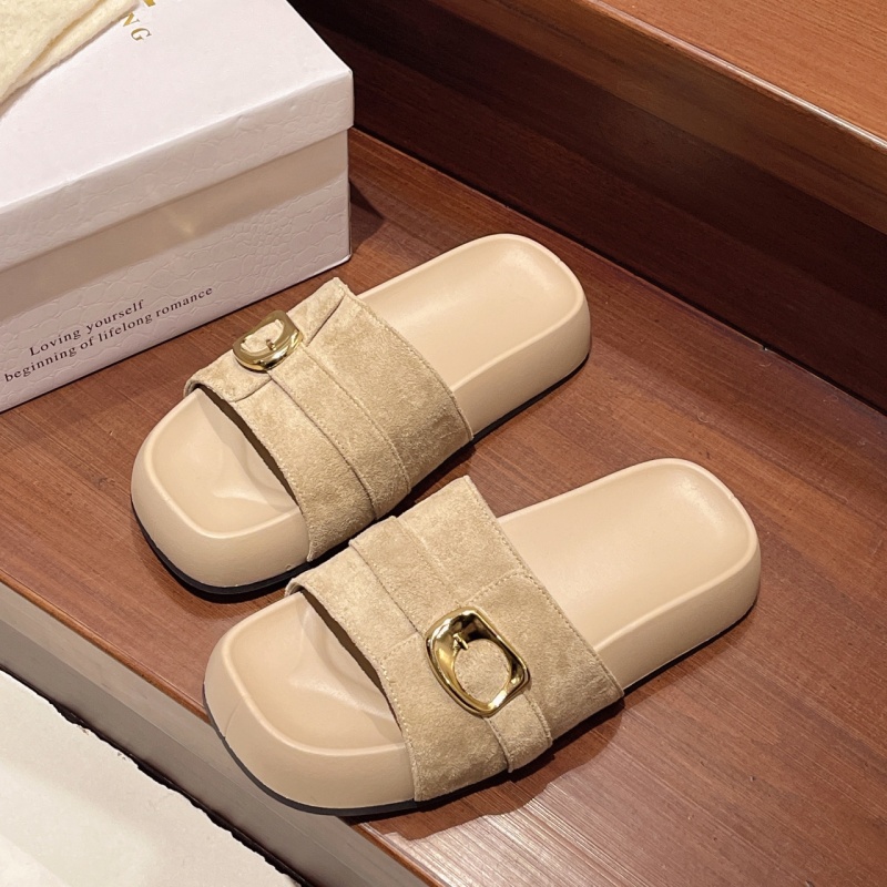 New free summer fashionable thick soled height increasing slippers white designer women sizes 35-40