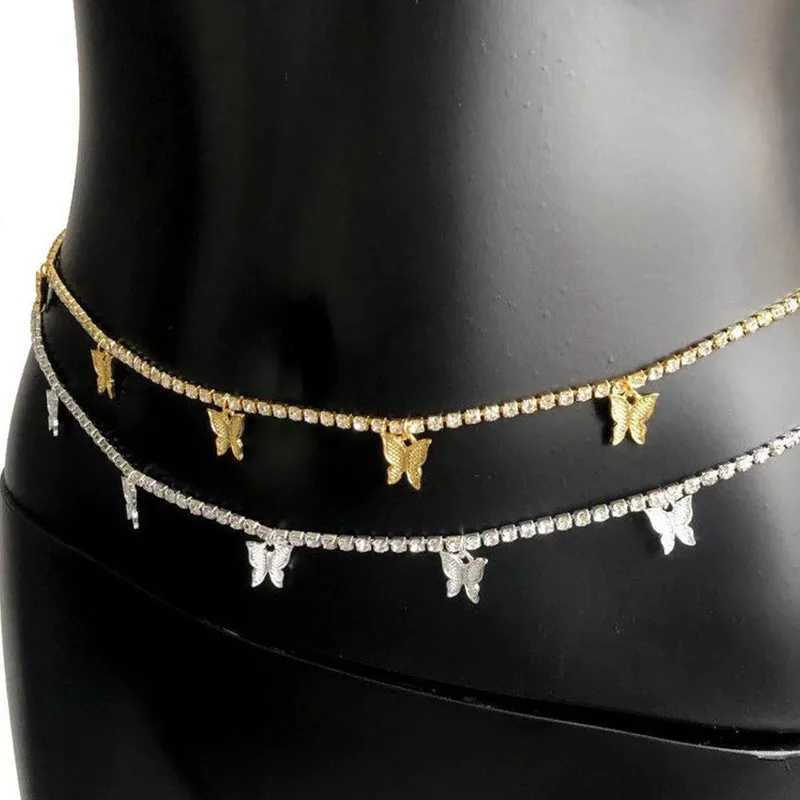 Dovzhna Beach Crystal Chians Sexy Waist Chain Beach Harness Waist Body Chain Fashion Jewelry 2023 New Wholes X250410