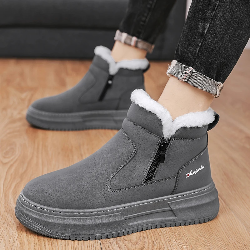 Winter High Top Keep Warm Shoes Good Quality Waterproof Upper Plush Shoes Anti Slip Cotton Snow Boots Unisex Shoes 251107