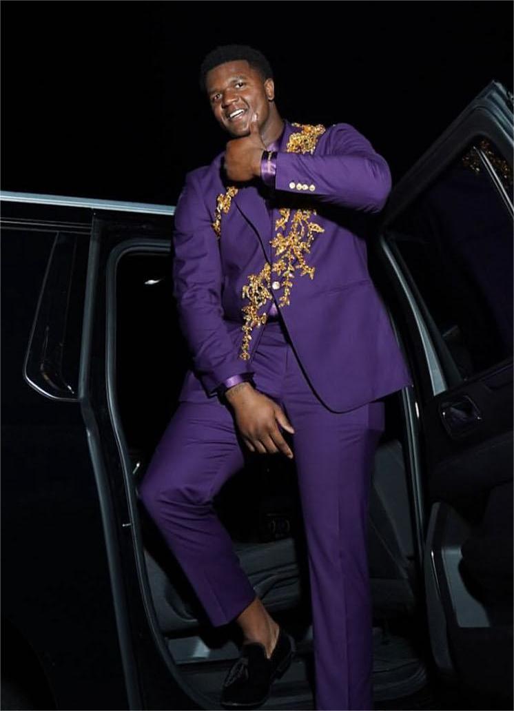 Sparkly Groom Wear Crystal Beading 2 Pieces Peaked Lapel Mens Wedding Coat Formal Business Banquet Outfits Customized