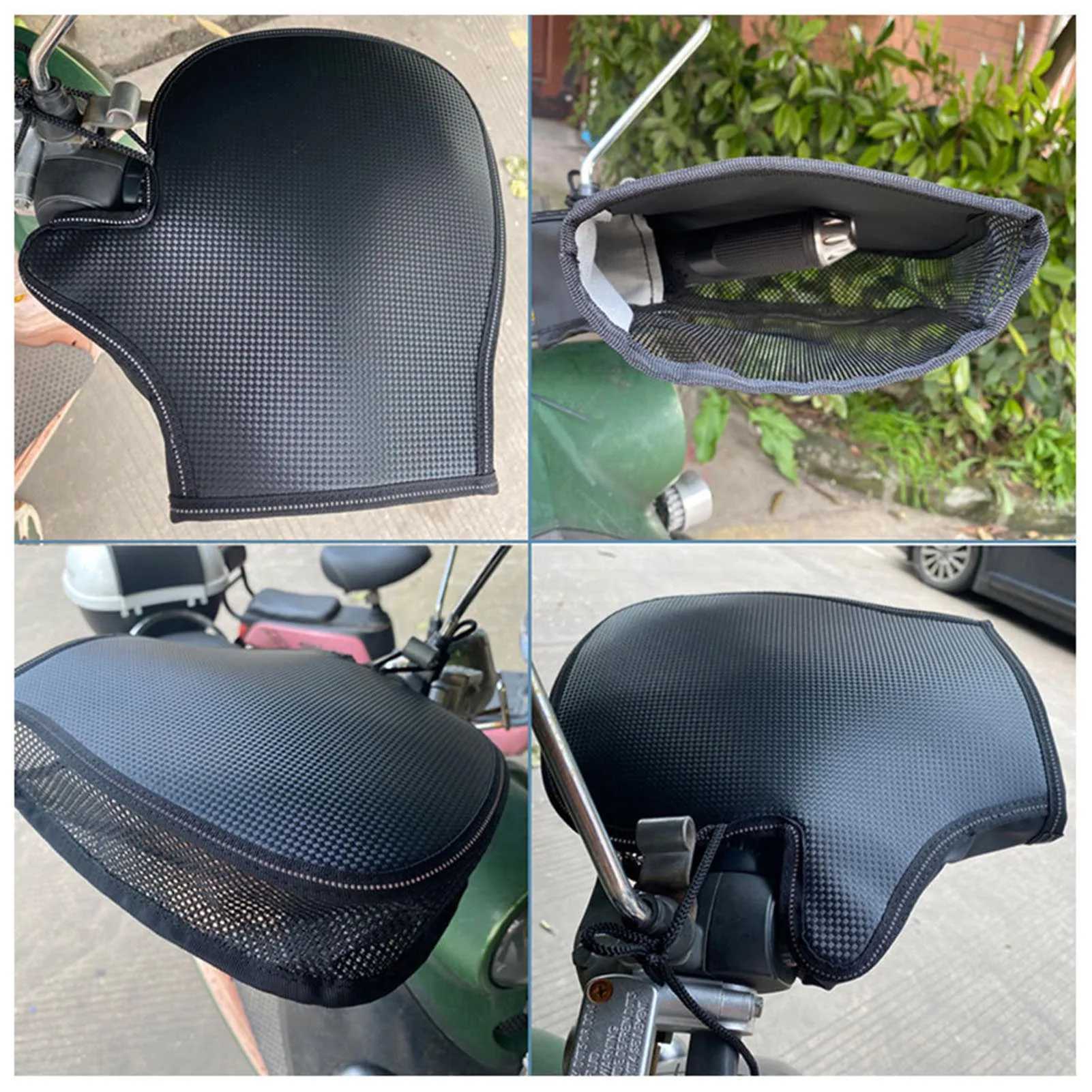 Summer Motorcycle Handlebar Muffs Waterproof PVC Leather Handlebar Muffs PVC Leather Waterproof Sun Protection Gloves With S25118