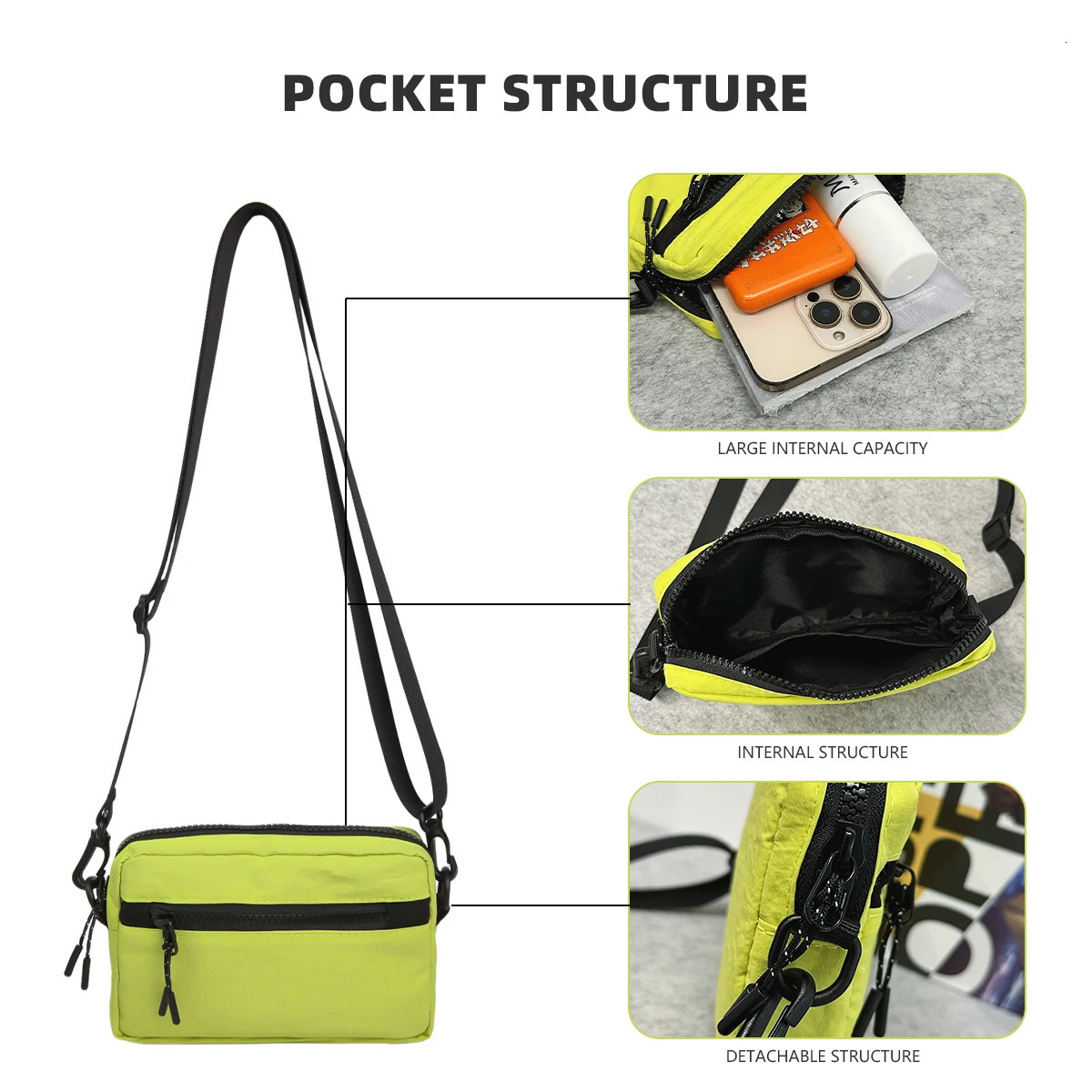 2025 Niche Crossbody Bag Mini Mobile Phone Daily Travel Cycling Easiest for Match Outdoor Casual Tissue Coin Purse Lipstick Headphones Power Bank 2511