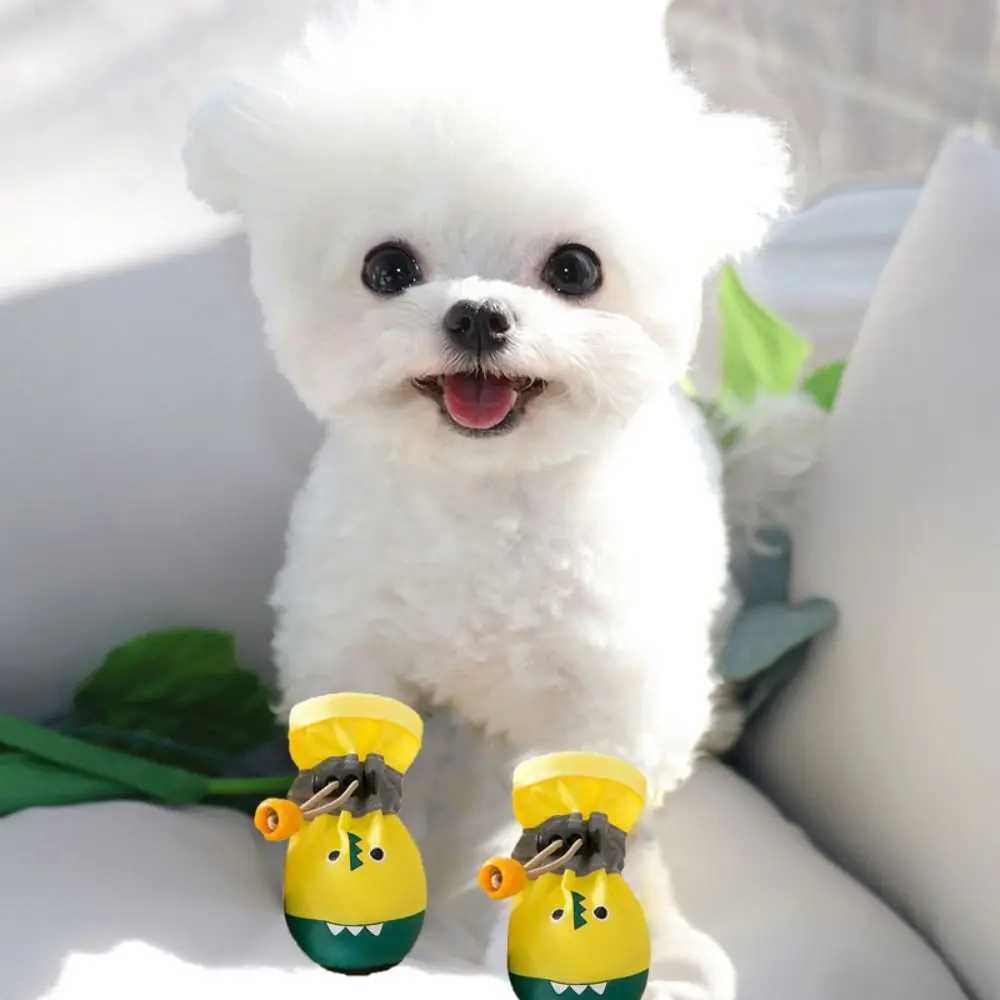 4 pieces/set of pet supplies clothing crocodile dog boots anti slip soft soled dog shoes breathable and washable pet shoes outdoor T2504010