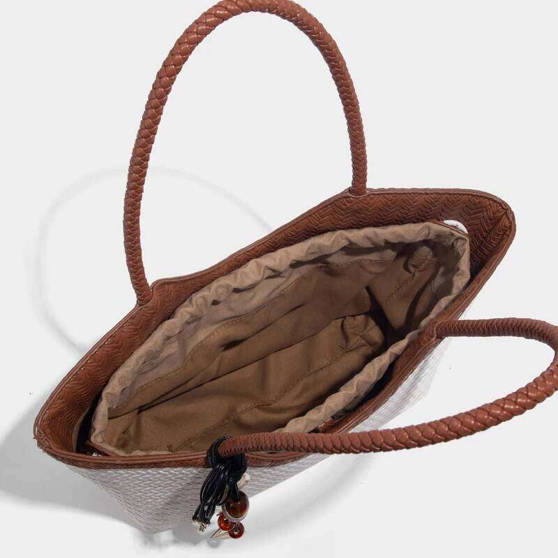 Tote Bag For Women Luxury Designer Handbag Purse 2025 New In PU Imitation Braided Embossment With Inner Pocket Underarm Shoulder