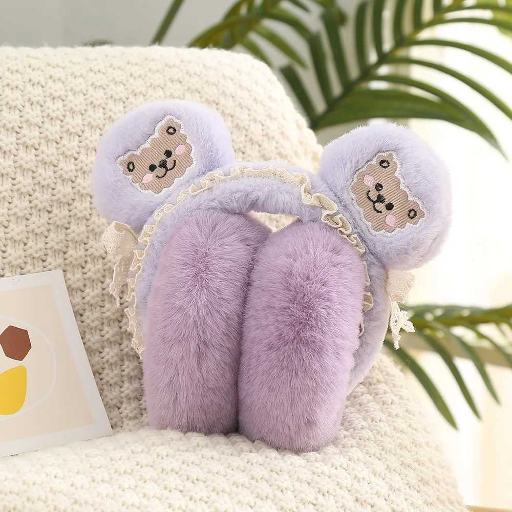 Christmas Gifts Rabbit Ear Cute Bear Ears Earmuffs Soft Ear Cover Keep Warm Cold Protection Folding Earflap Outdoor W251110