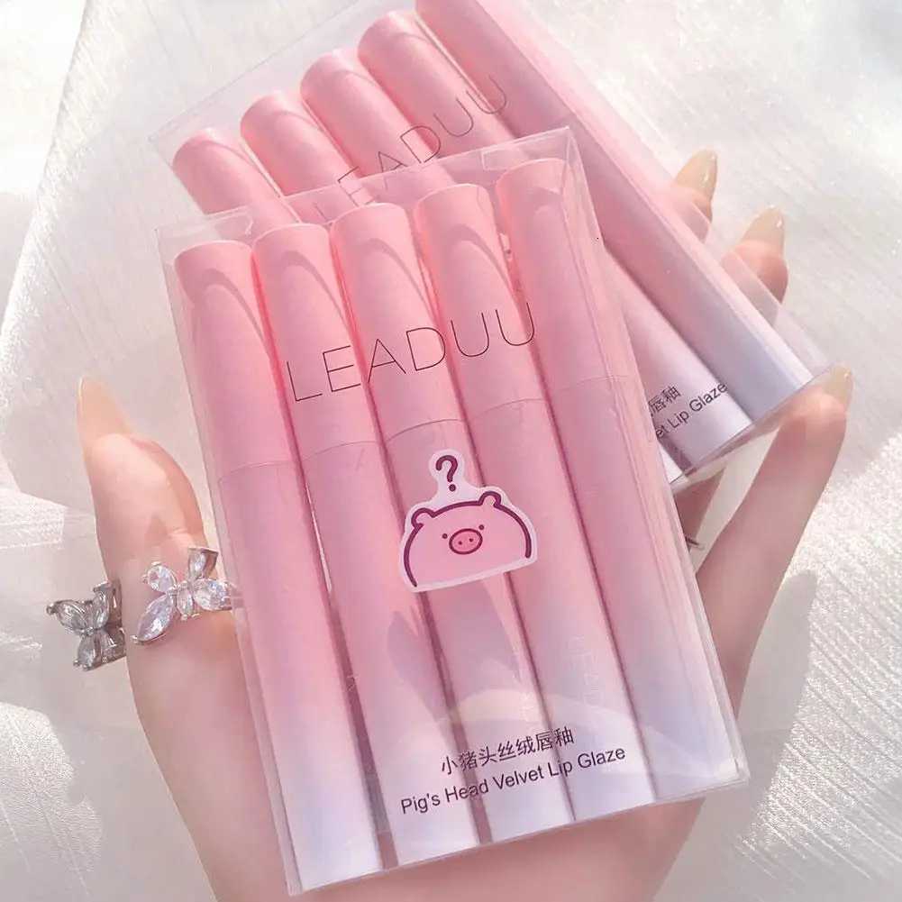 5 Colors/kits Matte Lipstick Set Long Lasting Waterproof Non-Stick Cup Lip Glaze Not Easy To Fade Cute Lip Tint Cosmetic MakeupT251110
