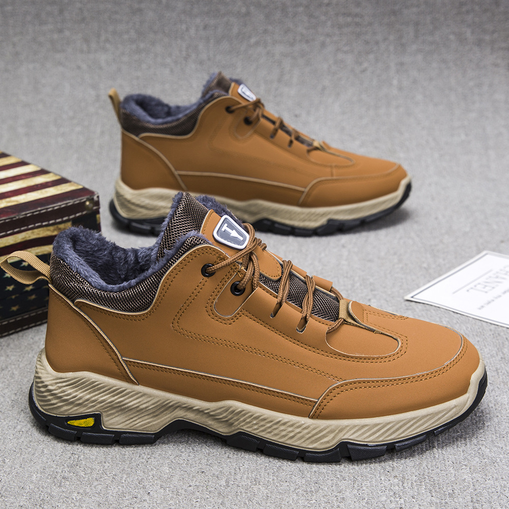 Free shipping Global Thick soled Boots Mens Autumn Versatile Outdoor Style Casual Short Boots brown Boots