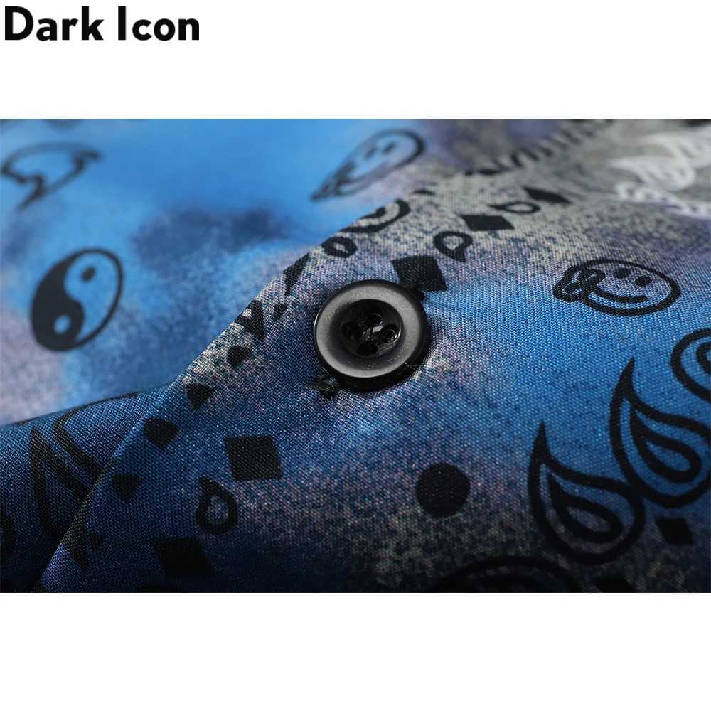 Black Tie Stained Bandana Button Mens Paisley Retro Mens Shirt Day Beach Hawaii Shirt 2023 Summer Mens Neoprene X250410