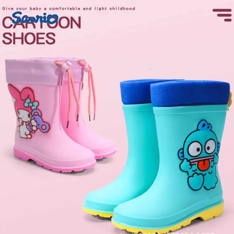 Sanrio New Childrens Boots Sanrios Kuromi My Melody Children Rain Boots Good-Looking Water Shoes High Quality Fashion Rain Boot H251110