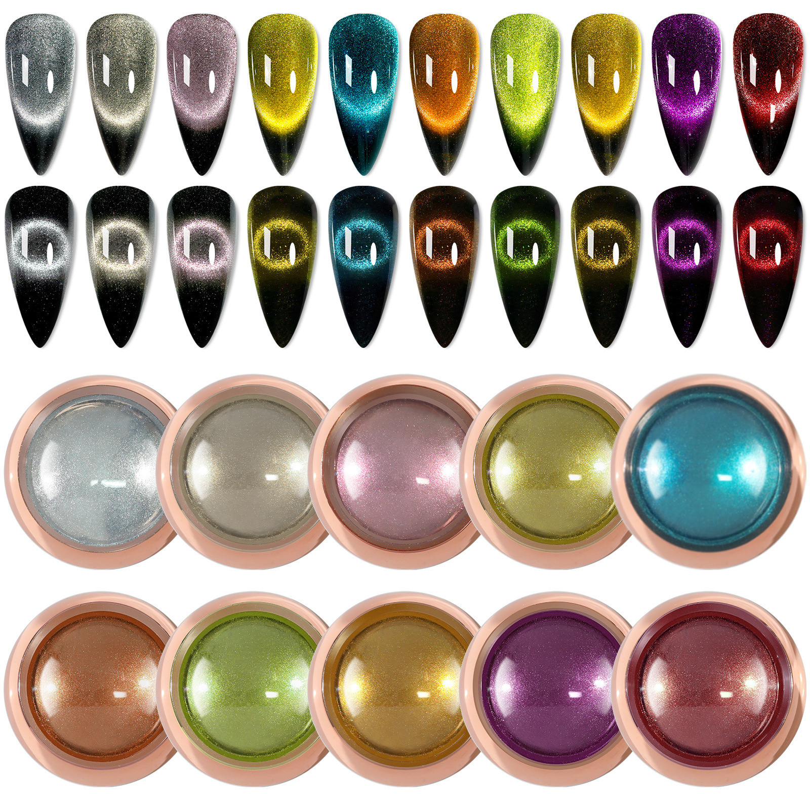 High quality 9D strong magnetic cat eye magnetic powder meteorite cat eye powder mirror magnetic powder raw material wide cat eye powder241122