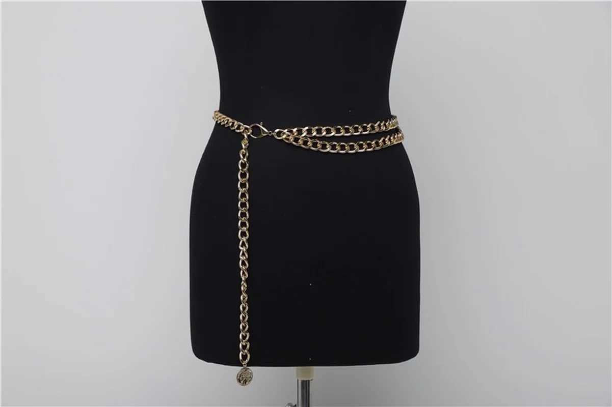 Sexy Ribbon 2022 New Street Clothing Metal Chain Decorative Dress with Adjustable Thick Whip Chain Ribbon Fashion Design X250410