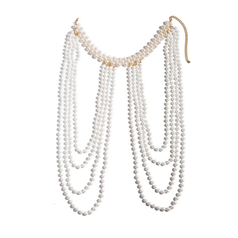 in 2025 Bridal Tassel Pearl Shoulder Chain Necklace for Women Elegant Shawl Wedding Jewelry Accessories 250409