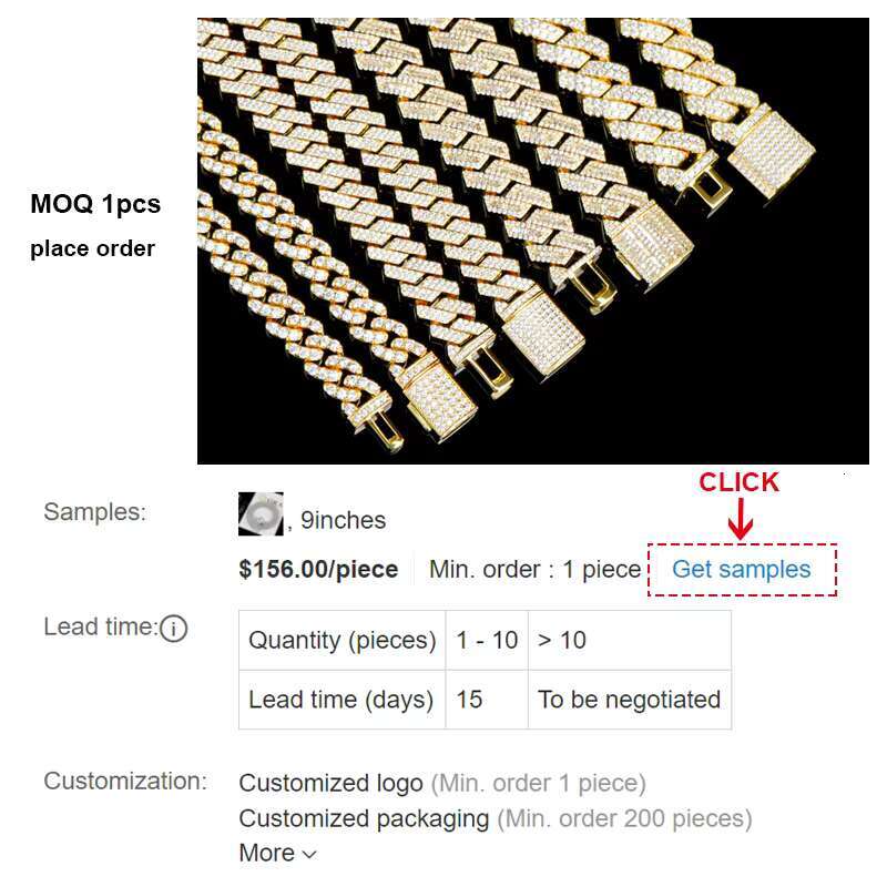 15mm 18mm Mens Gig Cuban Chain Gold Necklace Moissanite Vvs 925 Sterling Silver Necklace Cuban Link Chain