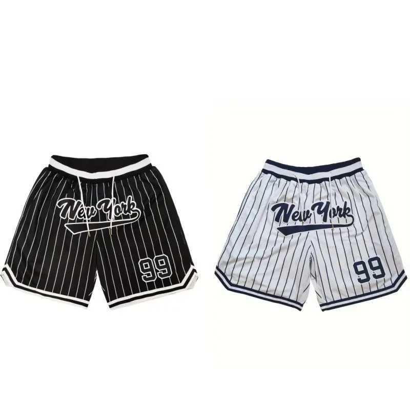 Mens New York Embroidered Basketball Shorts Summer Gym Quick Drying Sports Shorts Fitness Exercise Beach Breathable Slow Running Shorts X250410