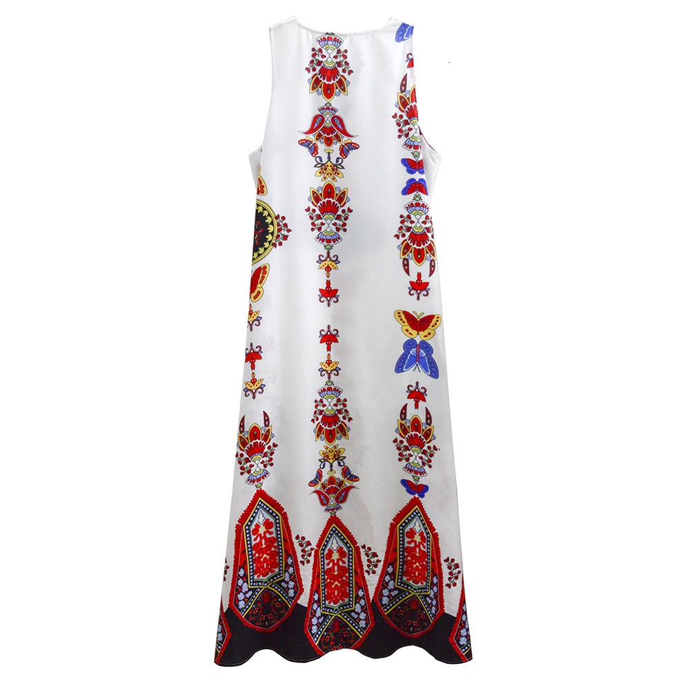 New Women's V-neck Sleeveless Insert Pocket Summer Dress